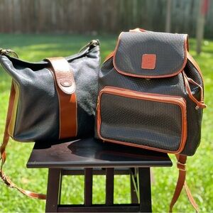 Vintage Bally Bundle- crossbody bag and backpack